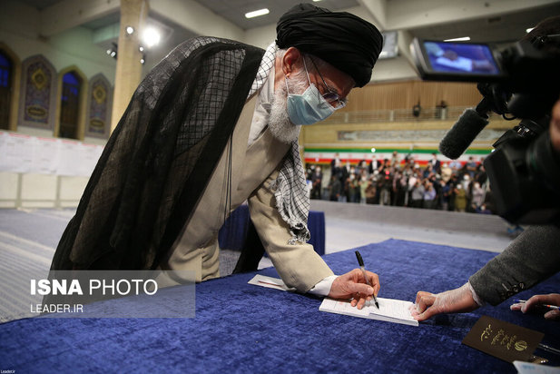 حضور رهبری پای صندوق رای