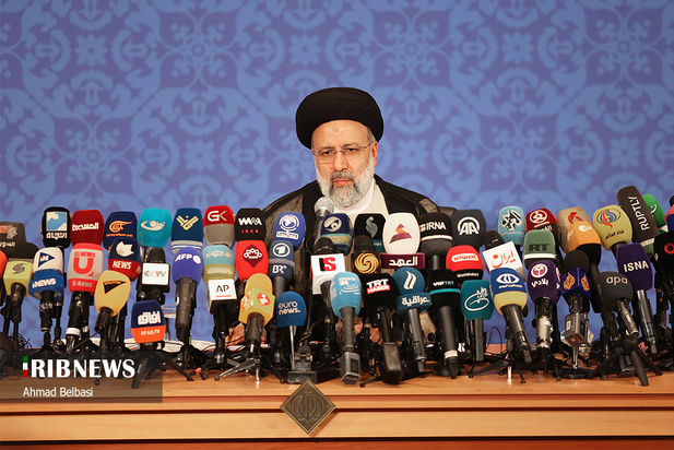نخستین نشست خبری ابراهیم رئیسی رئیس جمهوری منتخب