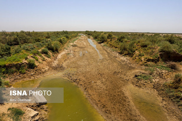 خشکی هورالعظیم در دشت آزادگان