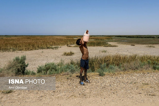 خشکی هورالعظیم در دشت آزادگان