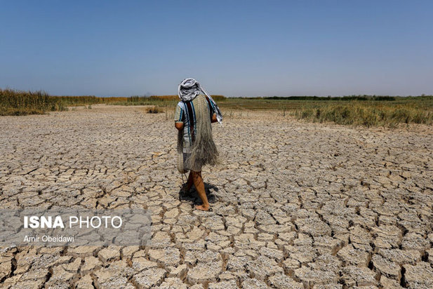 خشکی هورالعظیم در دشت آزادگان