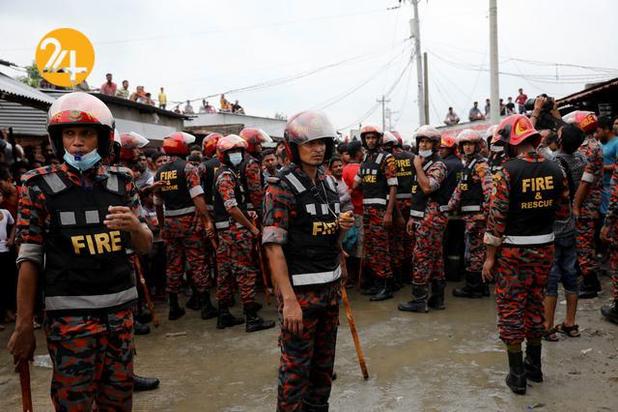 آتش سوزی در کارخانه تولید آبمیوه در بنگلادش