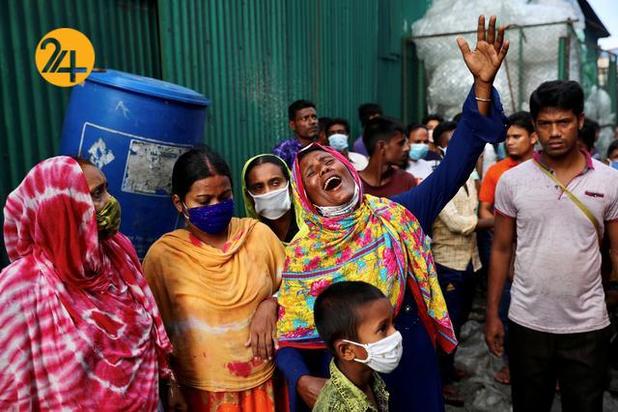 آتش سوزی در کارخانه تولید آبمیوه در بنگلادش