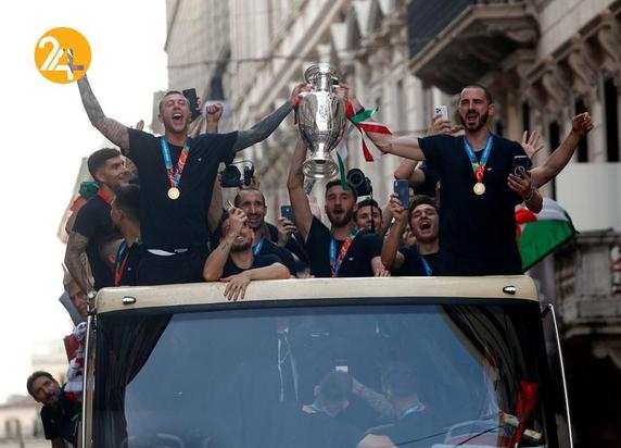 جشن قهرمانی تیم ملی ایتالیا