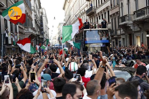 جشن قهرمانی تیم ملی ایتالیا