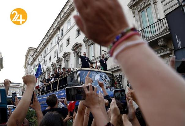 جشن قهرمانی تیم ملی ایتالیا