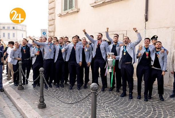 جشن قهرمانی تیم ملی ایتالیا