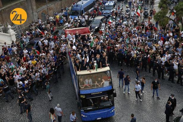 جشن قهرمانی تیم ملی ایتالیا