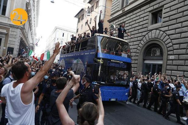 جشن قهرمانی تیم ملی ایتالیا