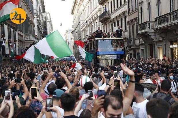 جشن قهرمانی تیم ملی ایتالیا