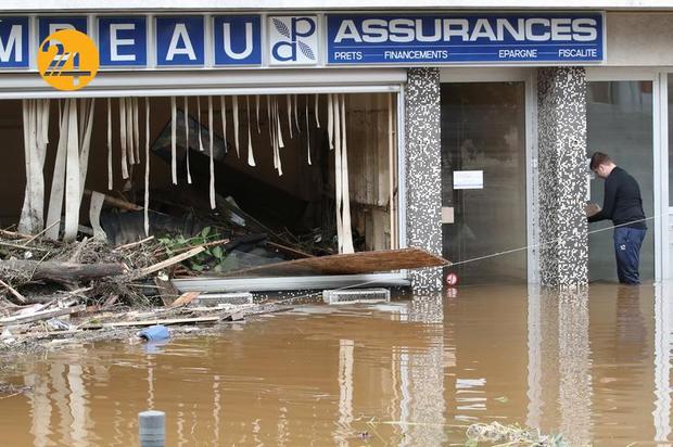 بارندگی شدید در غرب اروپا