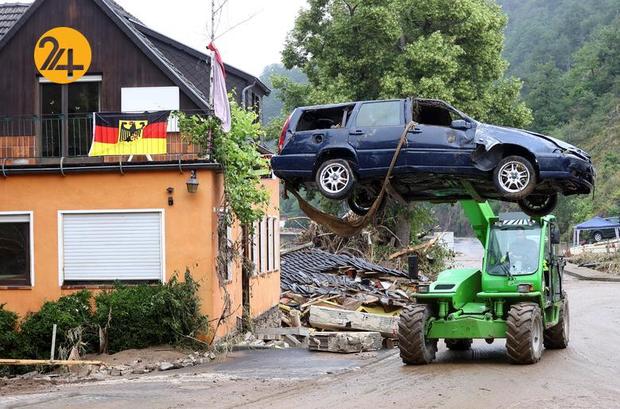 بارندگی شدید در غرب اروپا