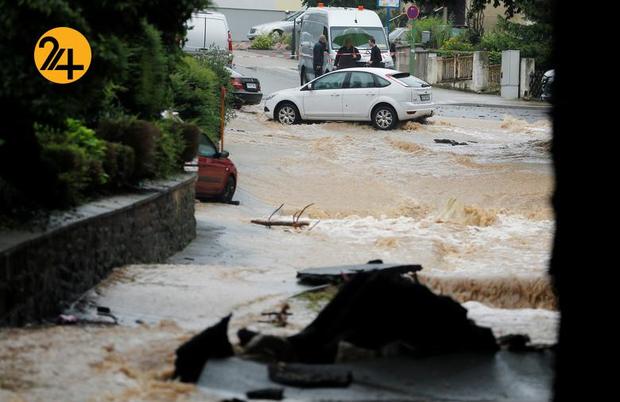 بارندگی شدید در غرب اروپا