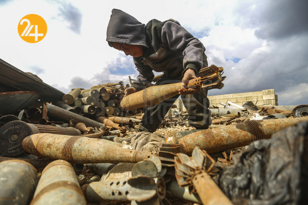 تصاویری از پوکه‌های گلوله‌ جنگ سوریه