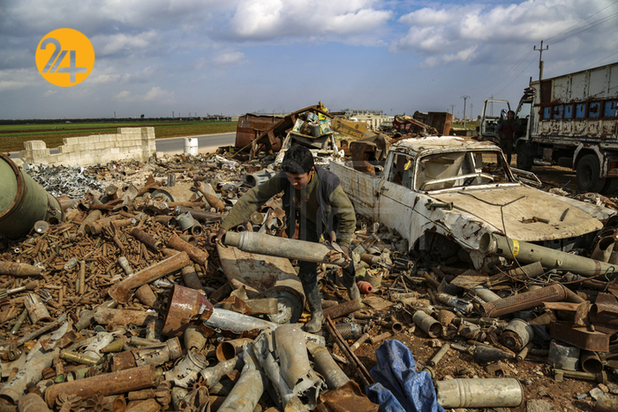 تصاویری از پوکه‌های گلوله‌ جنگ سوریه