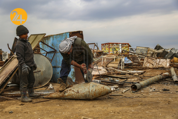 تصاویری از پوکه‌های گلوله‌ جنگ سوریه