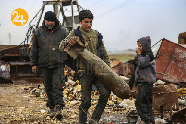 تصاویری از پوکه‌های گلوله‌ جنگ سوریه