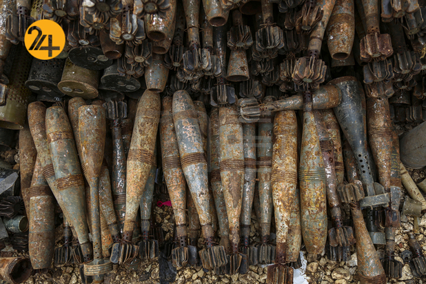 تصاویری از پوکه‌های گلوله‌ جنگ سوریه