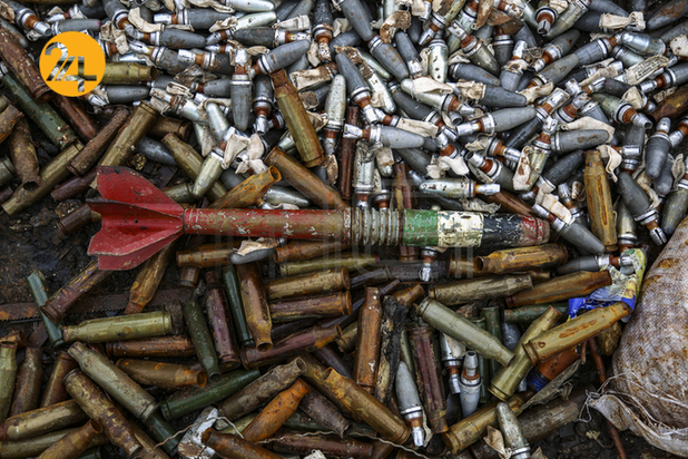 تصاویری از پوکه‌های گلوله‌ جنگ سوریه