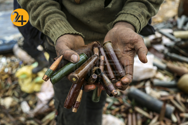 تصاویری از پوکه‌های گلوله‌ جنگ سوریه