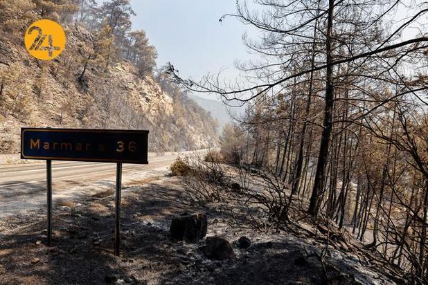 تداوم آتش سوزی در سواحل جنوبی ترکیه