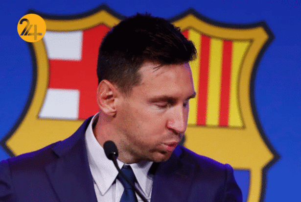 مسی در روز وداع با بارسلونا