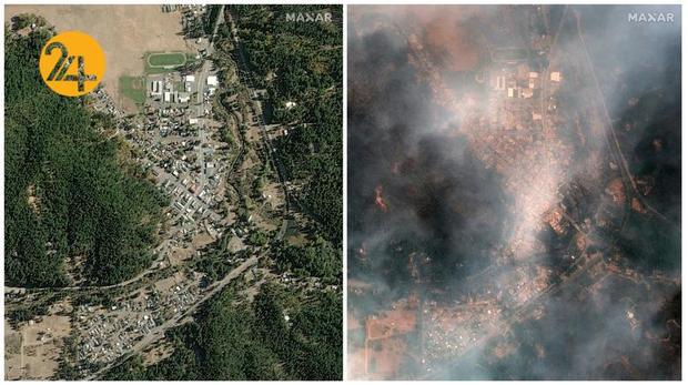 تصاویر ماه‌واره‌ای از بزرگ‌ترین آتش‌سوزی تاریخ کالیفرنیا