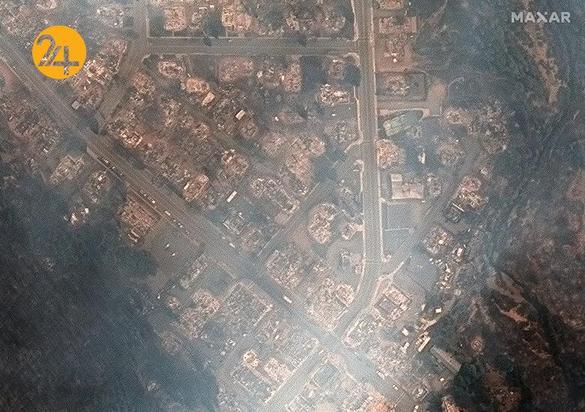 تصاویر ماه‌واره‌ای از بزرگ‌ترین آتش‌سوزی تاریخ کالیفرنیا