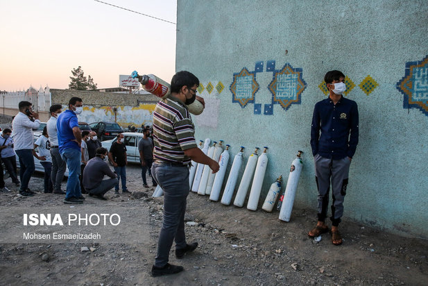 صف‌های طولانی اکسیژن در مشهد