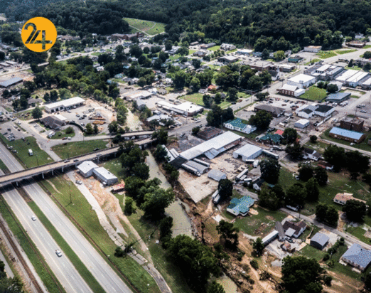 سیل سهمگین در آمریکا