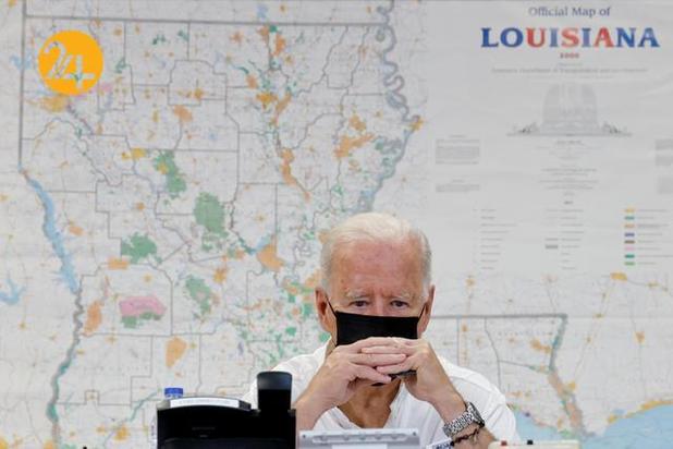 بایدن در میان ویرانه‌های طوفان آیدا