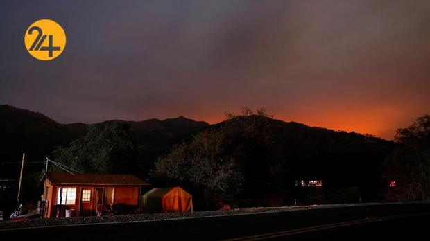 سوختن درختان کهنسال جنگل ملی سکویا در کالیفرنیا