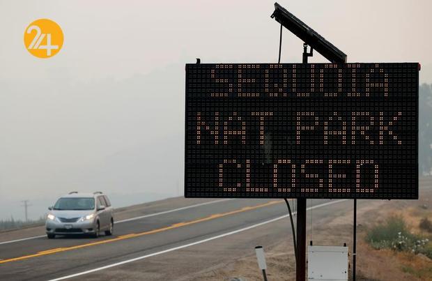 سوختن درختان کهنسال جنگل ملی سکویا در کالیفرنیا