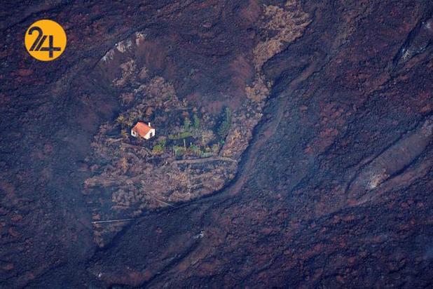 تصاویر هوایی از خسارات آتشفشان لاپالما