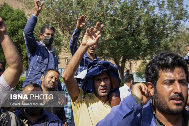 تجمع کارگران نیشکر هفت تپه در اهواز