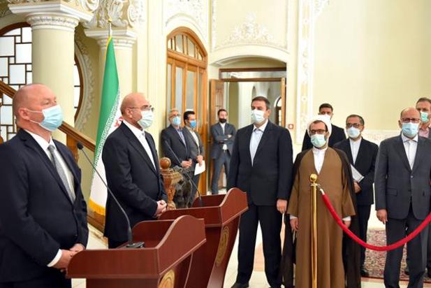 نشست دوجانبه رؤسای مجالس ایران و سوئیس