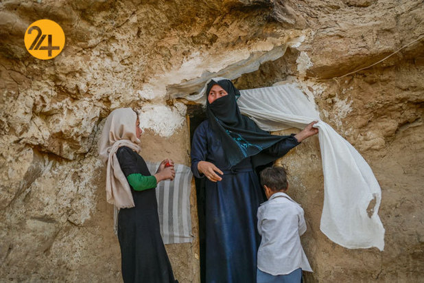 آوارگان افغان در کوه‌های تاریخی بامیان