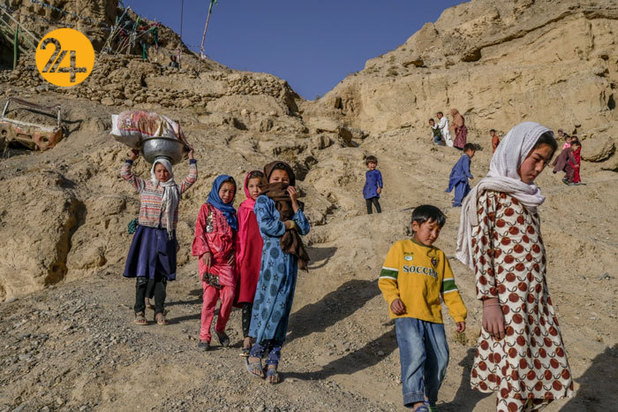 آوارگان افغان در کوه‌های تاریخی بامیان