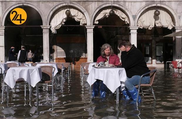 بارش سیل‌آسا در ونیز