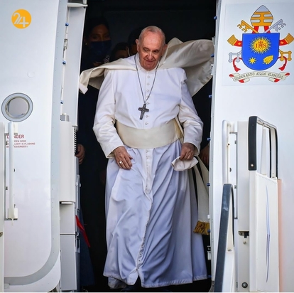 پاپ فرانسیس میان مهاجران