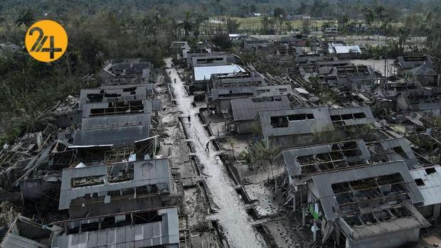 فوران آتشفشان در اندونزی