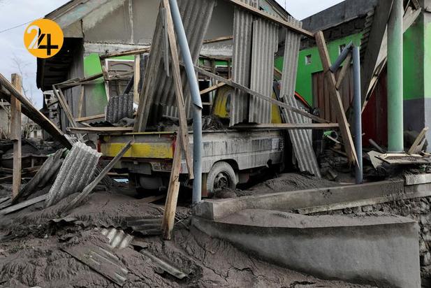 فوران آتشفشان در اندونزی