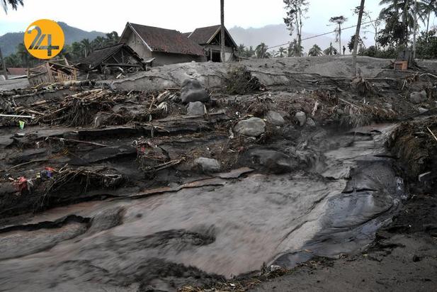 فوران آتشفشان در اندونزی