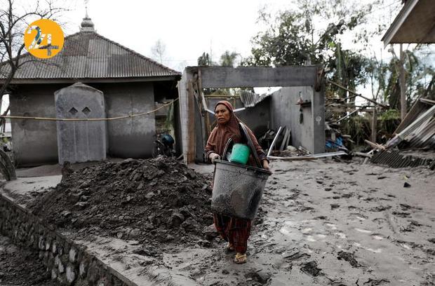 فوران آتشفشان در اندونزی