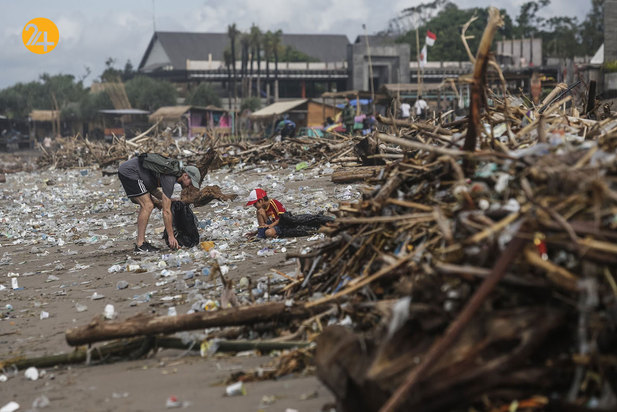 سواحل آلوده جزیره زیبای بالی