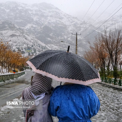 نخستین برف پاییزی تهران