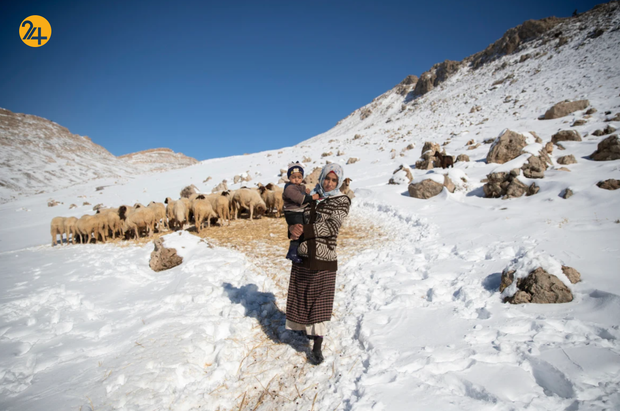 برف سنگین در روستا‌های دور افتاده مراکش