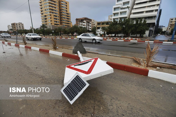 وضعیت شهر بندرعباس پس از بارندگی های اخیر