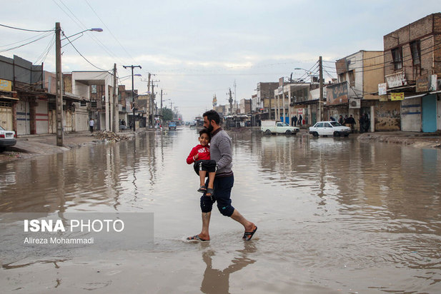 اهواز در غرق آب