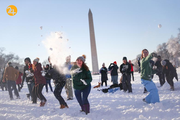 برف سنگین واشنگتن را درنوردید